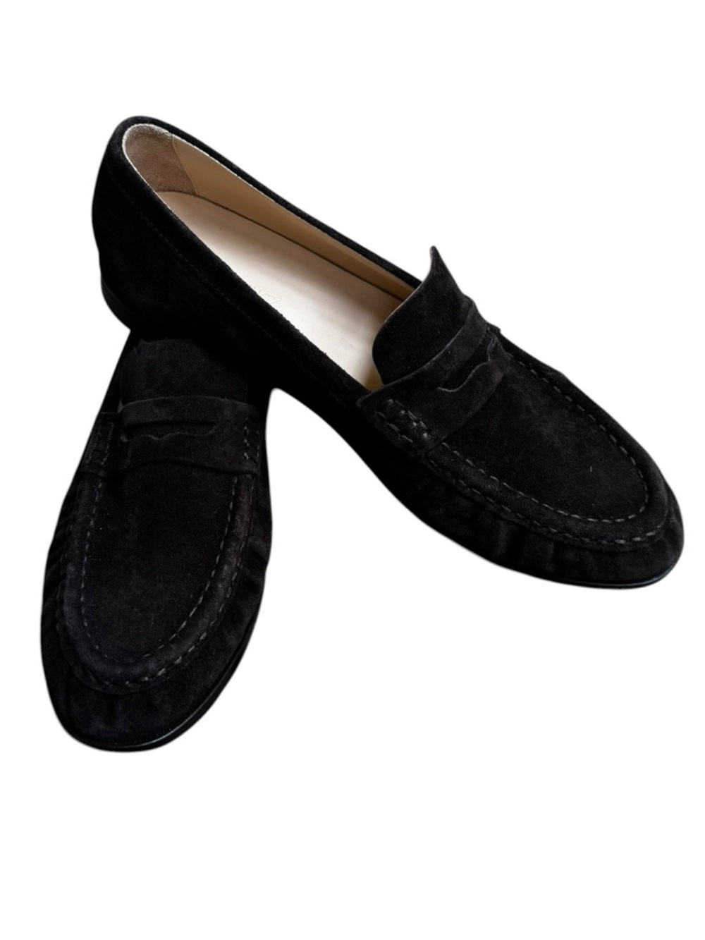 Tuckernuck Chocolate Suede Vivian Loafers 8.5 - Picture 3 of 8